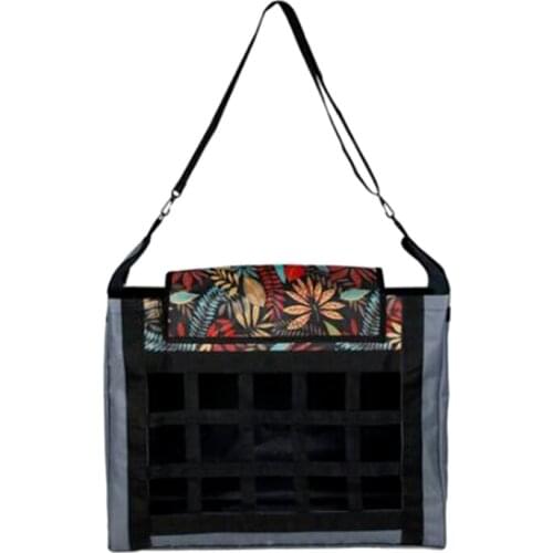 Horse Hay Storage Bag Hanging Hay Tote Bag with Adjustable Strap Large Capacity Slow Feeder Bag for Horses Goat