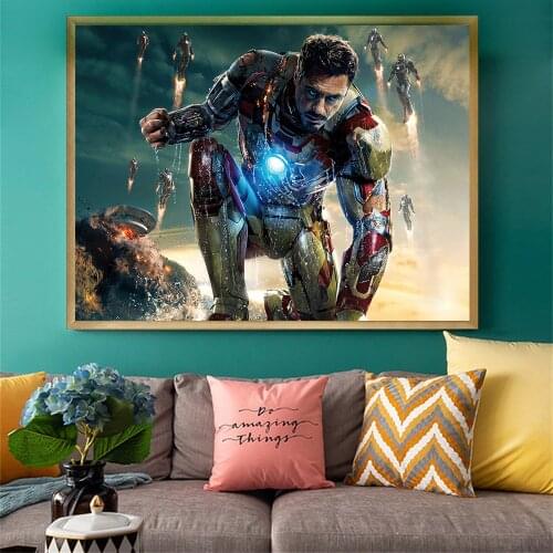 Marvel Movie Posters and Prints Iron Man Canvas Painting on the Wall Art Decorative Picture For Living Room Cuadros Home Decor