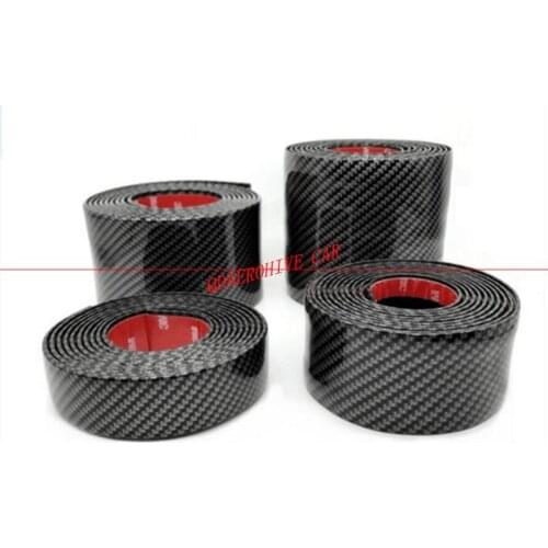 QDAEROHIVE Carbon Fiber Rubber Car Stickers 5D Door Sill Protector Goods For KIA Toyota BMW Audi Mazda Ford Hyundai VW CHEVROLET