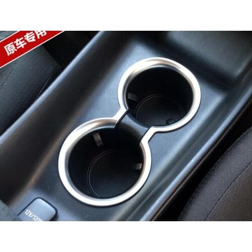 For Toyota Prius 50 2016-2017 abs Matte Inner Rear Seat Water Cup Holder Frame stickers Internal Car Accessories