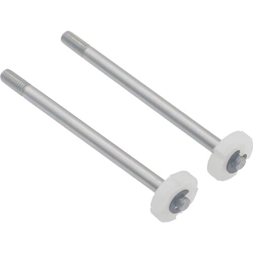 RCAWD 2pcs #45 steel long front shock shaft with chrome finish w/e-clips and washers for 1-10 for Traxxas Slash 2WD