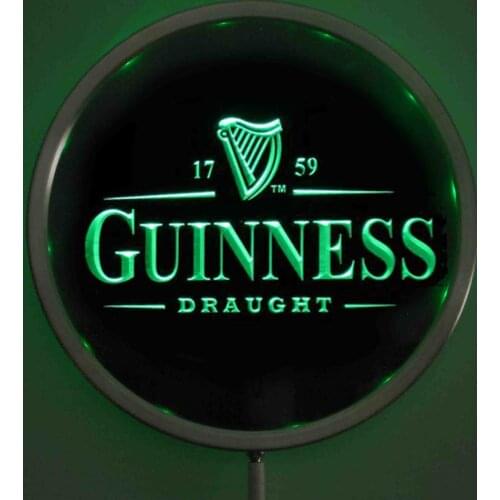 Rs-a0002 Guinness Beer LED Neon Round Signs 25cm/ 10 Inch - Bar Sign with RGB Multi-Color Remote Wireless Control Function
