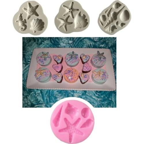 Silicone Mold sea shell conch Wedding Decoration Fondant Cake Decorating Baking Tool Bakeware Pudding