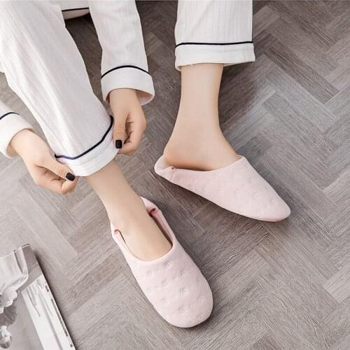 Suihyung Women Slippers Winter Warmth Home Cotton Slides Flats Ladies Indoor Floor Sock Shoes Soft Bottom House Shoes Flip Flops