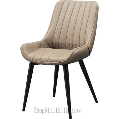 Light Luxury Dining Chair Modern Simple Household Stool Back Nordic Restaurant Iron Chair Net Red Leisure Desk Chair