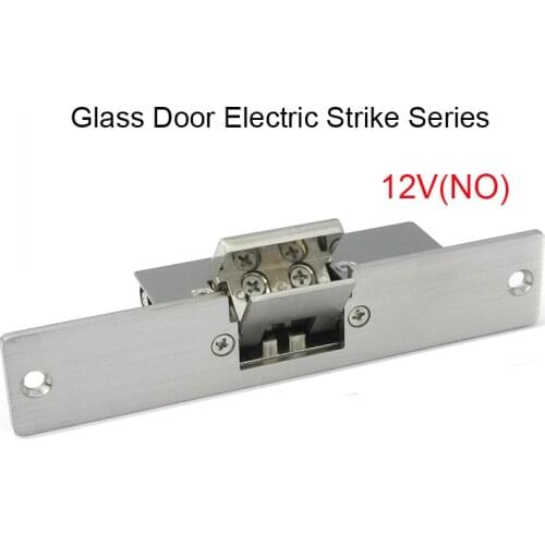 Fail Safe Electric Strike Suitable for Glass Door without Frame Locked when Energized Narrow Type Door Lock 800KG Holding Force