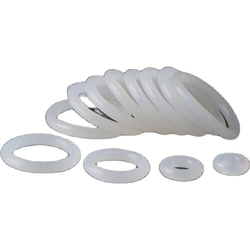 1mm 2mm 3mm wire diameter High temperature resistant white O type coil grommets sealing silicone O ring