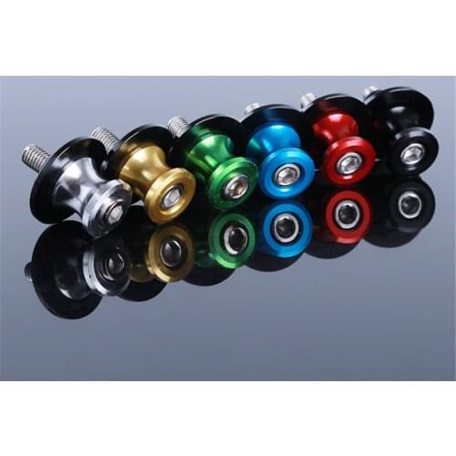 2 Pcs 8mm High Quality Aluminum Alloy Motorcycle Oscillating Arm Slider Coils Sliders Screw