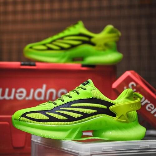 2021 Fashion Running Shoes Men Zapatillas Hombre Mesh Sports Shoes Male Chunky Sneakers Breathable Reflective Size 39-46