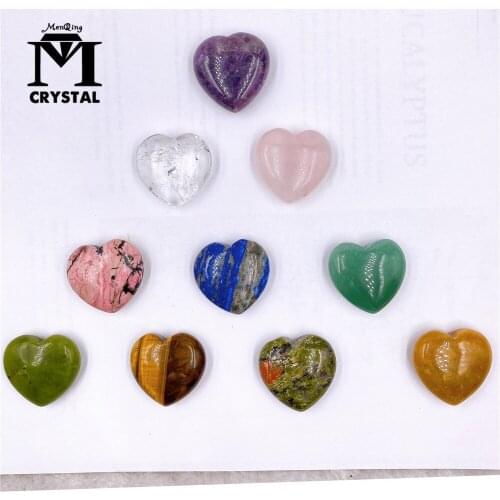 3CM Natural Quartz Crystal love Heart Shape Stone Reiki Minerals Chakra Healing Gemstones Jewelry Gift