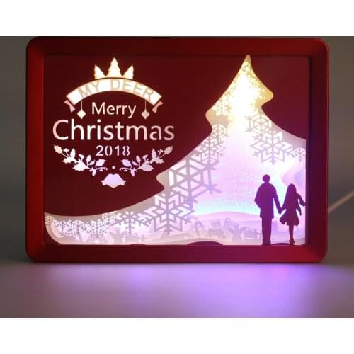 3D Photo Frame Home Decor Totoro Coloful Lighting Hollow Art Crafts Shadow Box Photo Frame Display