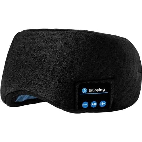 Bluetooth 5.0 Sleeping Eye Mask Wireless Headphones Music Travel Sleeping Headset Handsfree Sleep Eye Shades with Speakers Mic