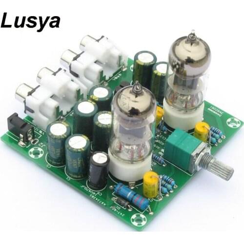 6J1 Tube Hifi Preamplifier Board DIY Kits Preamp Amplifier Module Bile Amp Effect Parts Suite AC 12V DC 12V G4-002