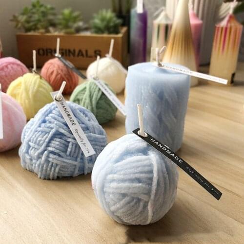 Car scented candle solid, yarn ball and column candle silicone mold