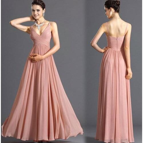 Elegant Deep V Neck wedding party dress Sexy Bridesmaid dress Tight women skirt Backless Long dress Opening Ceremony clothes