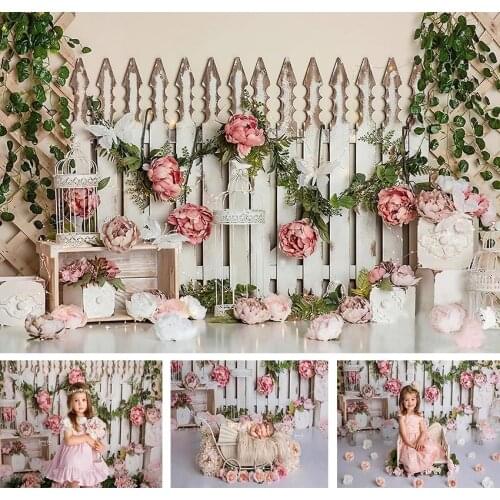 Mehofond Photography Background Garden Flowers Green Plants Baby Shower Portrait Child Birthday Backdrop Photo Studio Props