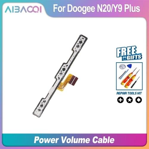 AiBaoQi New Original Power On/off+ Volume FPC Key Up/Down Button Flex Cable FPC For Doogee N20/Y9 Plus Phone
