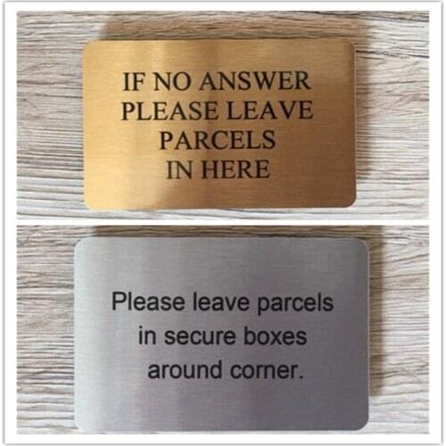 Aluminum-plastic Composite Board ADD TEXT TO BLANK PVC HOUSE OFFICE DOOR SIGN Silver White Gold 14x14cm