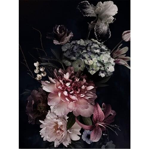 Flower Rose DIY Embroidery 11CT Cross Stitch Kits Craft Needlework Set Cotton Thread Printed Canvas Home Dropshipping