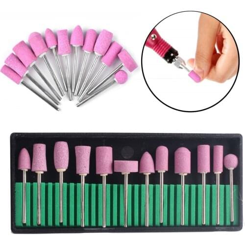12Pcs Mill Drill Bits Set for Manicure Electric Pedicure Machine Quartz Milling Head Replacement Grinding Cutters Nail Art