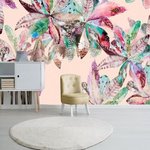 Hand-Painted Flower Wallpaper Art Pastoral European Style Tv Background Wallpaper Living Room Bedroom Custom Mural Wall Covering