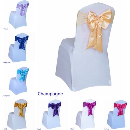 20 Colours Spandex Chair Sash Butterfly Style Satin Bow Tie Lycra Sash Fit All Chairs Spandex Wedding Hotel Party Chair Sash