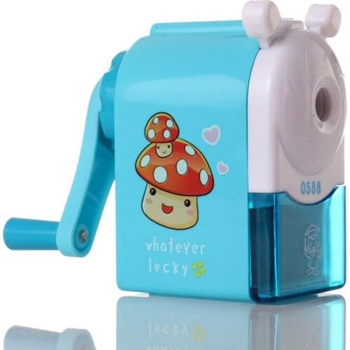 New Hand Mechanical Pencil Sharpeners Cartoon Print Windmill Pencils Sharpener for Kids School Supplies Promotional Gift