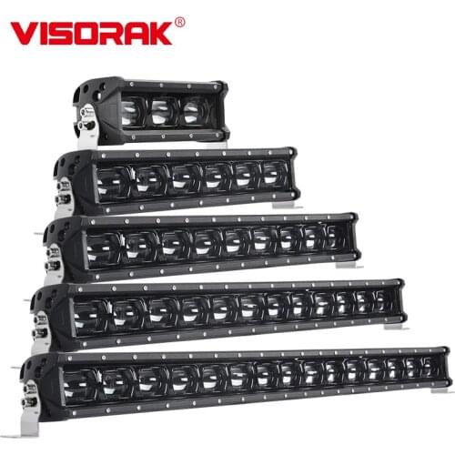 VISORAK 21 28 41 47"Inch Straight Offroad LED Light Bar SUV 12V 24V Flood Beam LED Work Light 9D For jEEP Tractor SUV ATV Truck