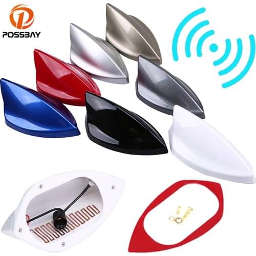 POSSBAY Car Roof Shark Fin Antenna Radio AM/FM Signal Aerial Cover for Mini Cooper Suzuki BMW Toyota Audi VW Exterior Details