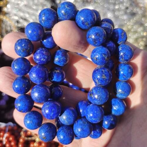 1pcs 12mm Natural Stone Beads Lapis Lazuli Round Loose Stone Beads For Jewelry Making DIY Bracelet Earrings Accessories