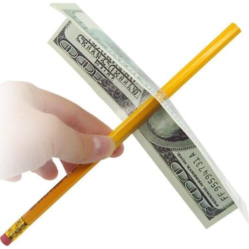 10pcs/lot Penciltration (Pen Thru dollar) Misled Magic Tricks Close Up Performer Illusions Gimmick Magic Props Mentalism Street