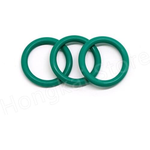 20pcs CS 2mm*OD 5-70mm Fluorine Rubber(FKM) O Ring Green Ring Gasket ID 1-66mm Good Oil Resistance