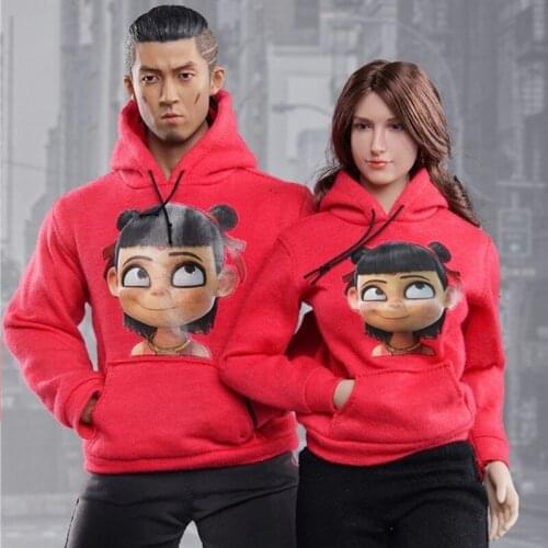 AS047 AS048 AS049 1/6 Trend Leisure Lovers' Sweater Trend Long Sleeve Hoodie Chinese Style Anime Characters for 12'' Body