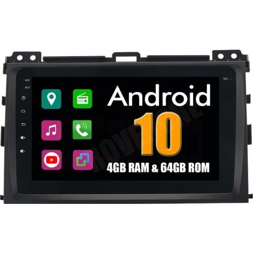 Car Multimedia Player for Toyota Prado 120 2004 - 2009 Android 10 8'' Touch Screen Octa Core Radio Stereo Navigation PhoneLink