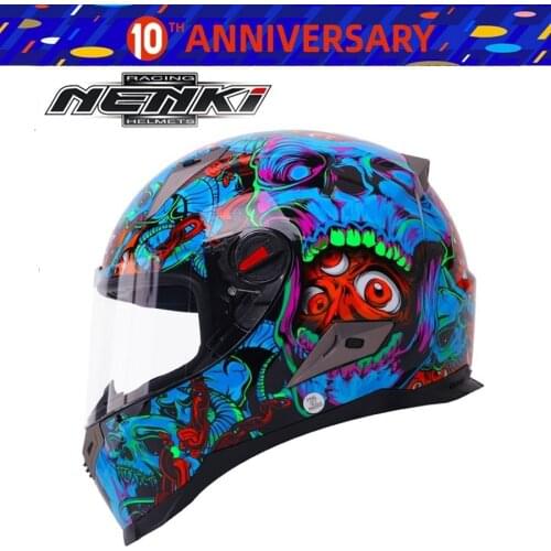 Free shipping 1pcs NENKI ABS ECE Motocross Racing Moto Helmet casqueiro Flip Up Carbon Fiber Modular Off Road Motorcycle Helmets
