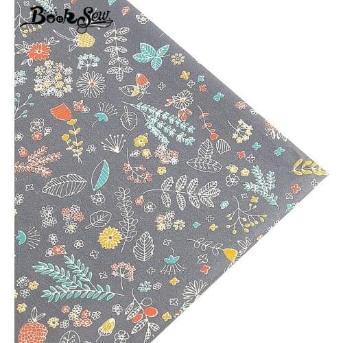 Booksew 100% Cotton Fabric Printed Flower Telas Por Metro Tissu Ankara Fabric Handmade Dress Bedsheet Sewing Patchwork Pillow