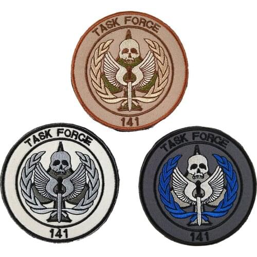T-N Call of Duty 3D Embroidery Velcro Patches Tactk141 Elite Armband Tactical Task Force Army Badge Fan Cloth Stickers Appliques