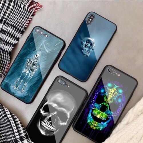 Death Prayer Grim Reaper Tempered Glass Phone Case For iphone 12 11 Pro Max 5 6 7 8 PLUS X XS XR XSMax Shell