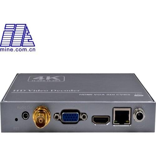 Free Shipping 4K H.265 IP to HDMI SDI VGA CVBS Output Video Decoder
