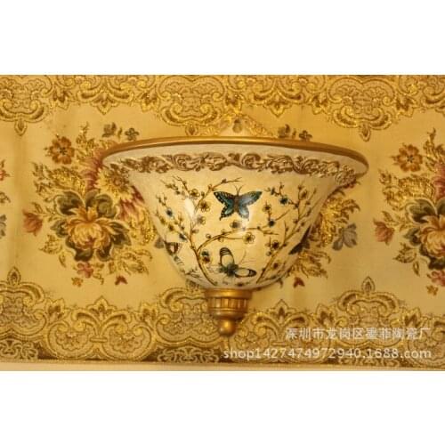 European retro resin decorative wall hanging garden wall ceramic vases wall decorations Home