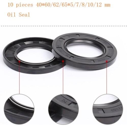 10 pieces 40*60/62/65*5/7/8/10/12 mm Motorcycle Front Fork Damper Oil Seal Front Fork Damper Shock Absorber