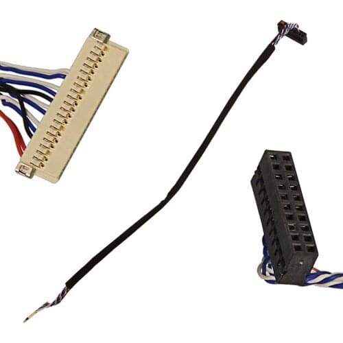 DF19-D6 20pin LVDS cable 26cm 1ch 6bit 20 pins for LCD controller 12.1 inch TFT LCD panel LTN121X1-L01 universal DIY