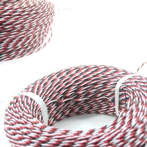 OliYin DIY FUTABA Color 22# 22AWG 60 Cores 20 Meters Servo Extension Cable/ Twisted Wire without Connector for RC Model