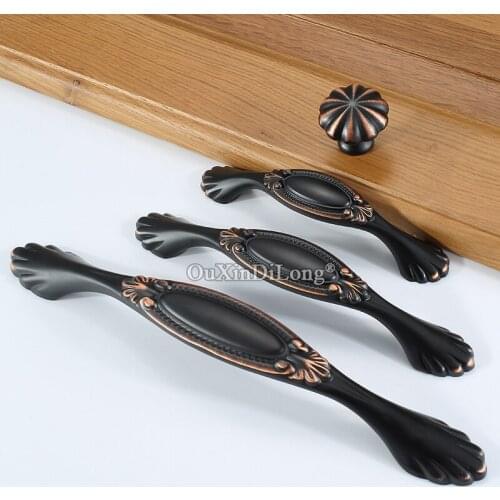 Classic Retro 10PCS European Solid Zinc Alloy Cabinet Door Handles Cupboard Wardrobe Drawer Kitchen Cabinet Pulls Handles&Knobs