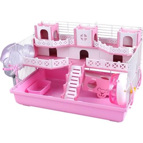 Hamster cage double-deck luxury villa Castle 47 foundation nest pet Golden Bear super large