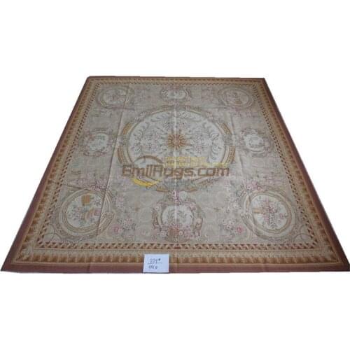 Rug for living room aubusson rug handmade woolen carpets 004 9.6x10 gc125aub yg15