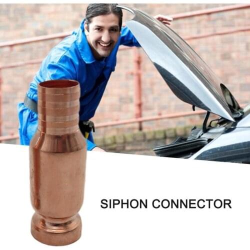 Red Copper Siphon Filler Pipe Manual Pumping Oil Pipe Fittings Siphon Connector Gasoline Fuel Water Shaker Siphon Wholesale