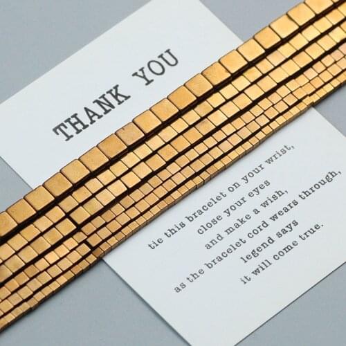 Square Copper Color Hematite Stone Beads 2 3 4 6mm Cube Spacer Loose bead for Charm Jewelry Bracelet DIY Making finding 15 inch