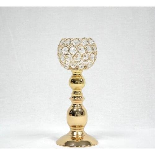 Small Crystal Candle Holder Gold Cute Tea Light Holder Wedding Decoration Table Centerpieces Candlestick For Party Home
