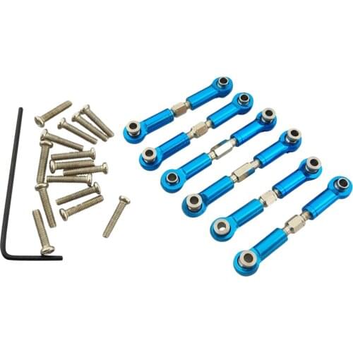 Metal Steering Linkages Front/Rear Pull Rods for WLtoys K929 A959-B A969-B